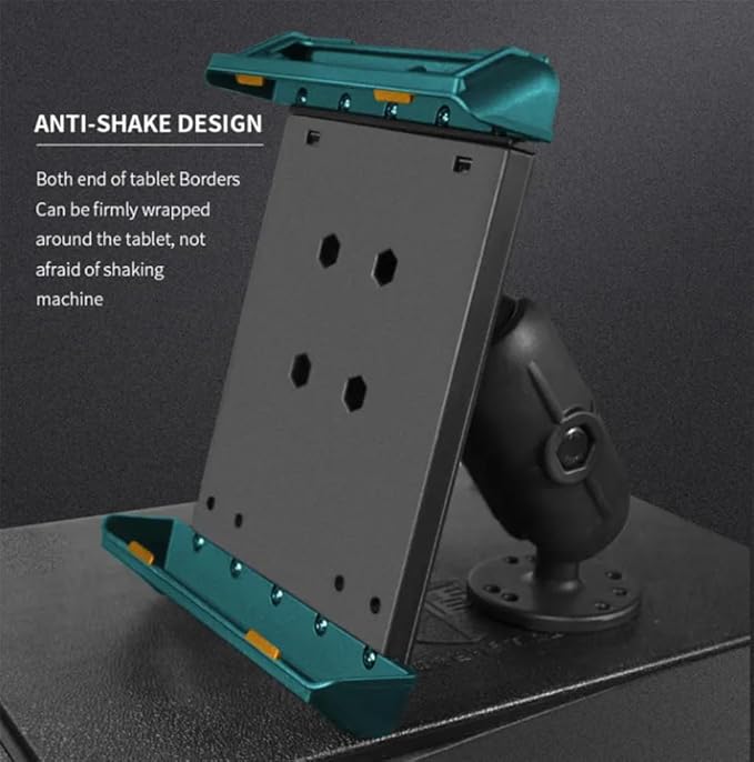 Strg Industrial Tablet Mount for 7.0" - 8.7" iPads/Tablets, Heavy Duty Tablet Mount Compatible with RAM Mount 1" and 1.5" Round Ball Mounts (Not Included Ball Mount)