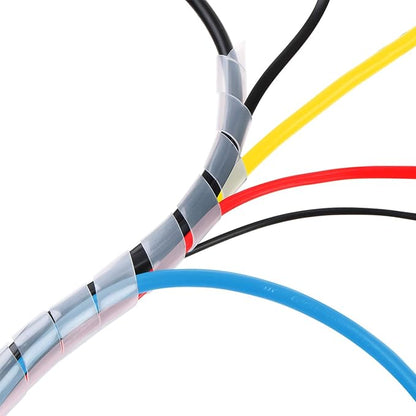 26Ft XHF 3/8" Clear Spiral Cable Wrap 10mm(Wrapping Range:7.5mm-60mm) Cord for Computer Electrical Wire Organizer Sleeve Hose RoHS