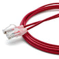 TRUECABLE Cat6 Component Rated Patch Cable, Unshielded (U/UTP), 10ft, Red, 28AWG Solid Copper, Snagless 10G High-Speed Ethernet Cable, PoE++ 4PPoE 100W, UL Listed, RoHS-3, 1 Pack