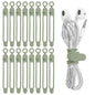 Nearockle Silicone Cable Ties, Cord Organizer Cable Management,2Sizes-Green