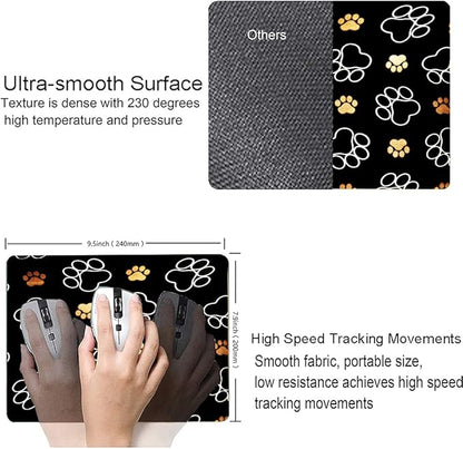 Hokafenle Mouse Pad, Cute Dog Paw Mouse Pad Design, Mouse Mat Square Waterproof Mousepad Non-Slip Rubber Base Computer Mouse Pads for Office Home Laptop