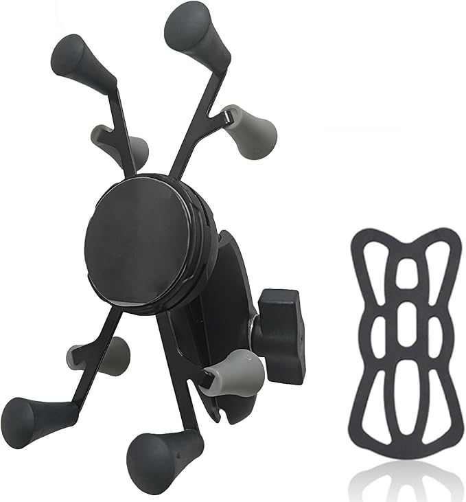 Strg Tablet Mount with Composite Double Socket Arm(Medium) for 6" Tablets, Tablet Holder Compatible with RAM Mount and All B Size 1" Ball Mounts Bases for Motorcycle Bike Car Truck etc