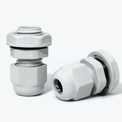 Bonsicoky 1/4" NPT Nylon Cable Glands, Grey, 10 Pcs