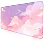 Gray Forest Mouse Pad with Seam Edge Design, Non Slip Rubber Keyboard Pad