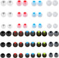 54Pcs Earbud Replacement Tips，Ear Bud Rubber Tips Silicone Earbud Tips Earbud Covers Silicone Tips Headphone Covers for Ears Headphone Ear Covers Replacement (Inner Hole 3.8mm -5.1mm) 27 Pairs S M L
