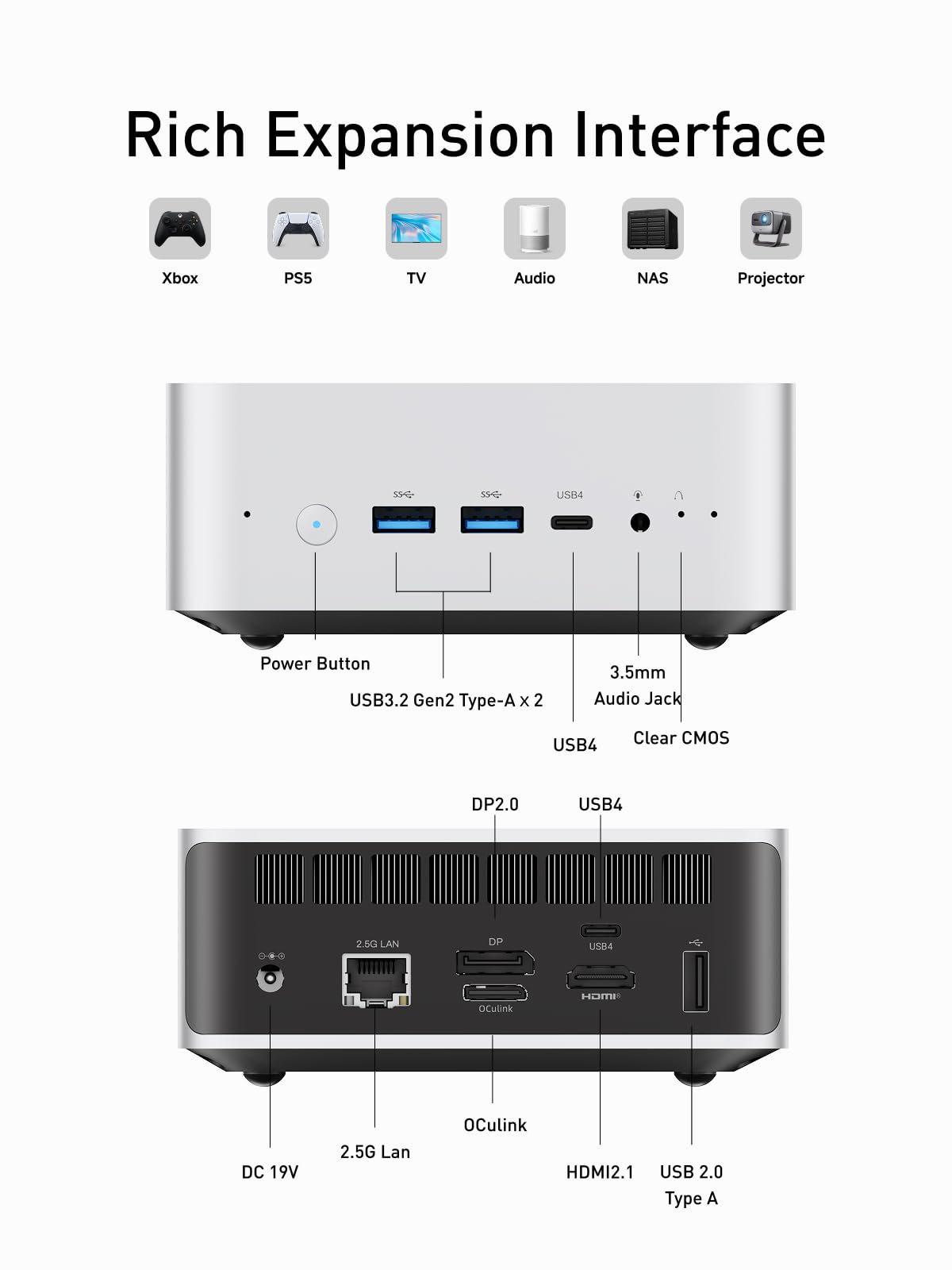 MINISFORUM AI Mini PC M1 Pro-125H with Intel Core Ultra 5 Processor 125H(14C/18T,up to 4.5Ghz), Mini Computer 32GB DDR5 PCIe4.0 SSD 1TB,Triple Display with HDMI 2.1/USB4/DP,5X USB Ports, WiFi 7,BT5.4