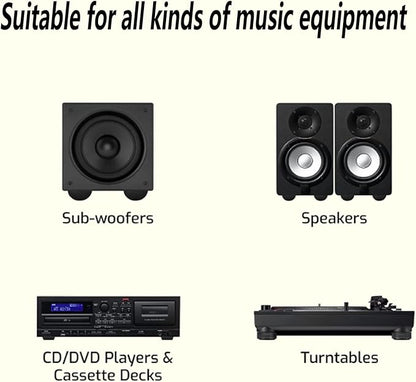 Preffair Audiophile Speaker Isolation Spikes Aluminum Record Player Shock Absorber Speaker Floor Protector Mat Adjustable Subwoofer Anti Vibration Pads Non-Slip LP Vinyl Record Player Base