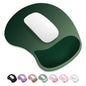 ITNRSIIET Ergonomic Mouse Pad, Cushioned Gel Wrist Rest, Non-Slip Base, Smooth Surface, Cute Multi-Color, 9.5 x 8.2 in, White
