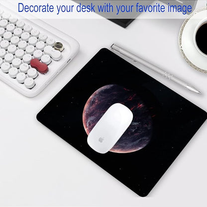 Sci-fi Galaxy Planet Mouse Pad Personalized Design Laptop Computer Non-Slip Rubber Mousepad 9.5x7.9 Inch