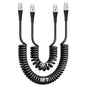 Coiled USBC to USBC Cables for Car 3FT/5FT, USB C to USB C Fast Charging Cables Short Type C Cord for iPhone 16/15/Pro/Plus/Pro Max/Samsung Galaxy S23, Compatible All Type C Devices-Silver 2Pack
