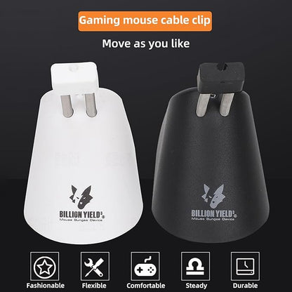 Gaming Mouse Bungee, Mouse Cord Holder and Cable Management Device (Primium Version 360g, White)