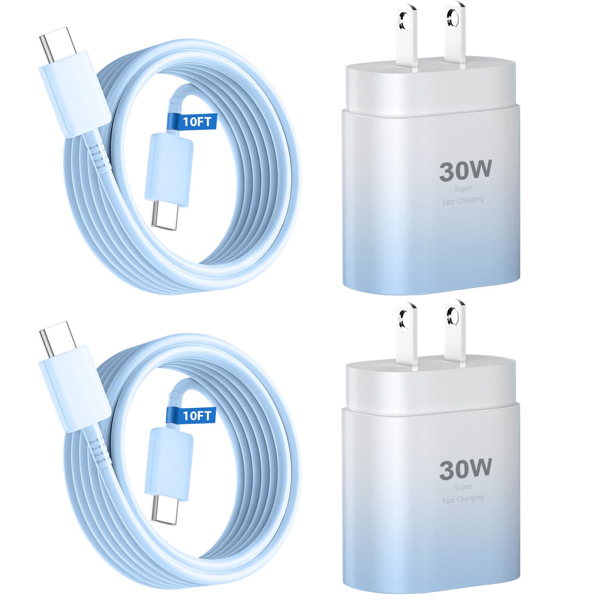 Phone 17 16 15 Charger Fast Charging,30W USB C Phone 17 16 15 Pro Max Charger Block &10FT Long Type C Cable Cord for i.Phone 17/17 Air/17 Pro/17 Pro Max/16/16 Plus/16 Pro Max/15/15 Pro Max,Purple