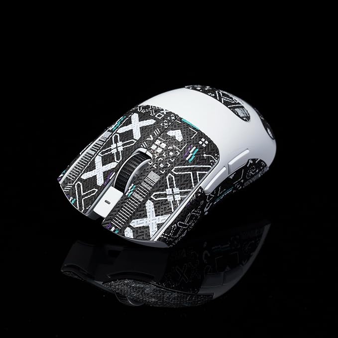 Grip Tape for Razer Viper V3 Pro - Anti-Slip,Enhanced Control, Sweat Resistance,Improves FPS Gaming Grip & Mouse Protection [Pre-Cut] Black White
