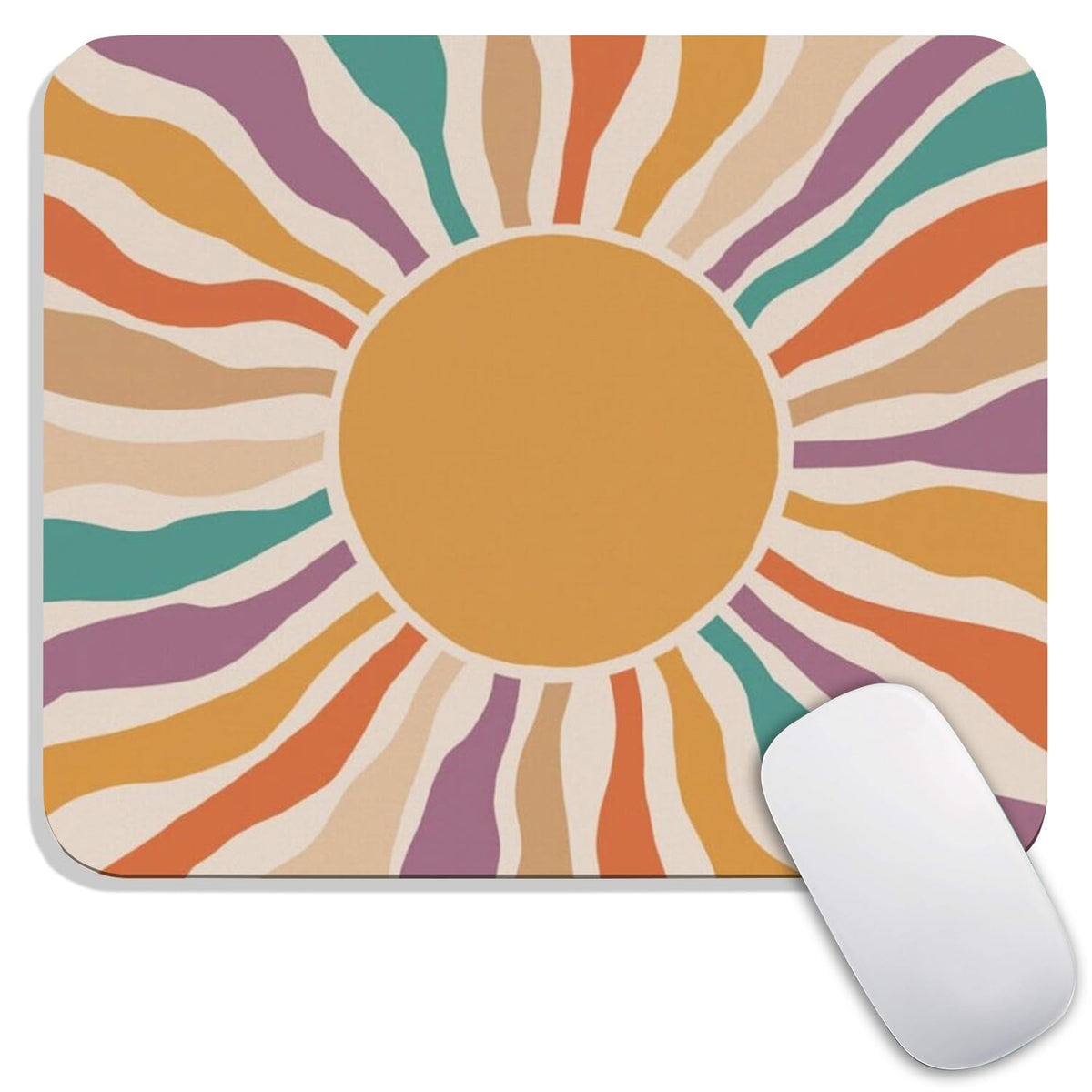 Armanza Square Mouse Pad Apricot Flower, Personalized Premium-Textured Custom Mouse Mat Design, Washable Mousepad Cloth, Non-Slip Rubber Base Computer Mouse Pads for Wireless Mouse