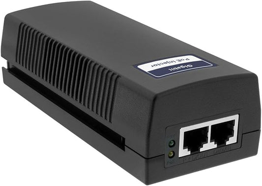 BV-Tech 60W Gigabit PoE++ Injector | 802.3af/at/bt Compliant | Plug & Play | High Power Over Ethernet Adapter | Up to 325 Feet | Ideal for PTZ IP Cameras, Wi-Fi 6 Access Points, and VoIP Phones