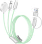 Temdan for Travel Vacation Essentials,3 in 2 USB C Cable for Apple Watch Charger/iPhone 16 Charger/Lightning,Multi Charging Cable Cord,Camping Essentials,Designed for iWatch &iPhone 16-12-4FT Green
