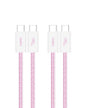Belkin USB C to USB C Cable 2-Pack, 3.3ft, 60W - Type C Charger, iPhone Charger Cord, Soft, Braided, Flexible for iPhone 16, Galaxy S25, Pixel 9, Airpods, iPad Pro & More, Travel Essentials - Pink