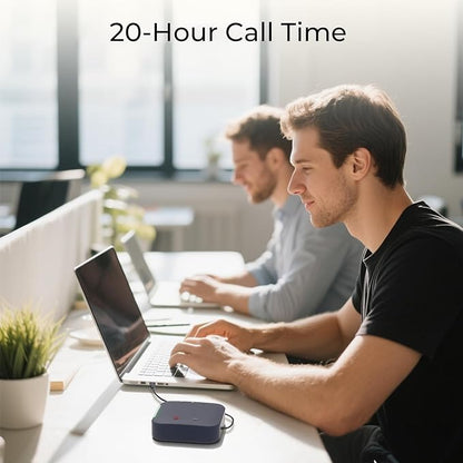 Conference Speaker and Microphone, USB C & Bluetooth Speakerphone for Computer, Laptop Speakers with mic, 360° Voice Pickup, AI Noise Reduction, 20H Call Time, Online Meetings