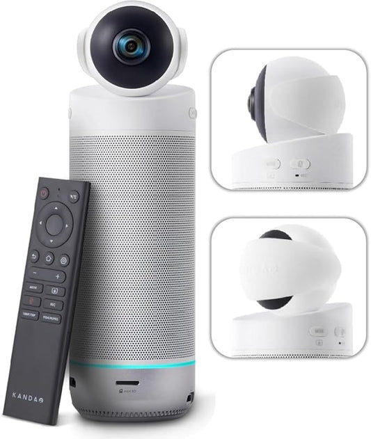 KanDao Meeting S - 180° Standalone Video Conferencing Camera, Microphone & Speaker Video Audio 4-in-one Meeting Camera, AI Smart Framing & Tracking, Hybrid Meeting Room Conference System, Zooming