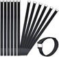 24 inch Hook and Loop Cable Strap - Reusable Fastening Strap - 12 PACK 1 inch Wide Nylon Cable Cinch Wrap