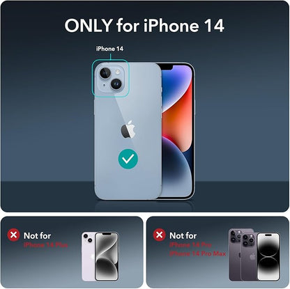 ESR for iPhone 14 Screen Protector Set, 3 Tempered-Glass Screen Protectors and 1 Set of Camera Lens Protectors, Smooth Rounded Edges, Full-Coverage Military-Grade Protection, Scratch Resistant