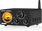 Douk Audio 2 Channel TPA3255 Bluetooth Amplifier 300W x2, Turntable Phono Amp with VU Meter, Treble Bass Control for MM Record Players, Home Theater Speakers (ST-01 Plus)