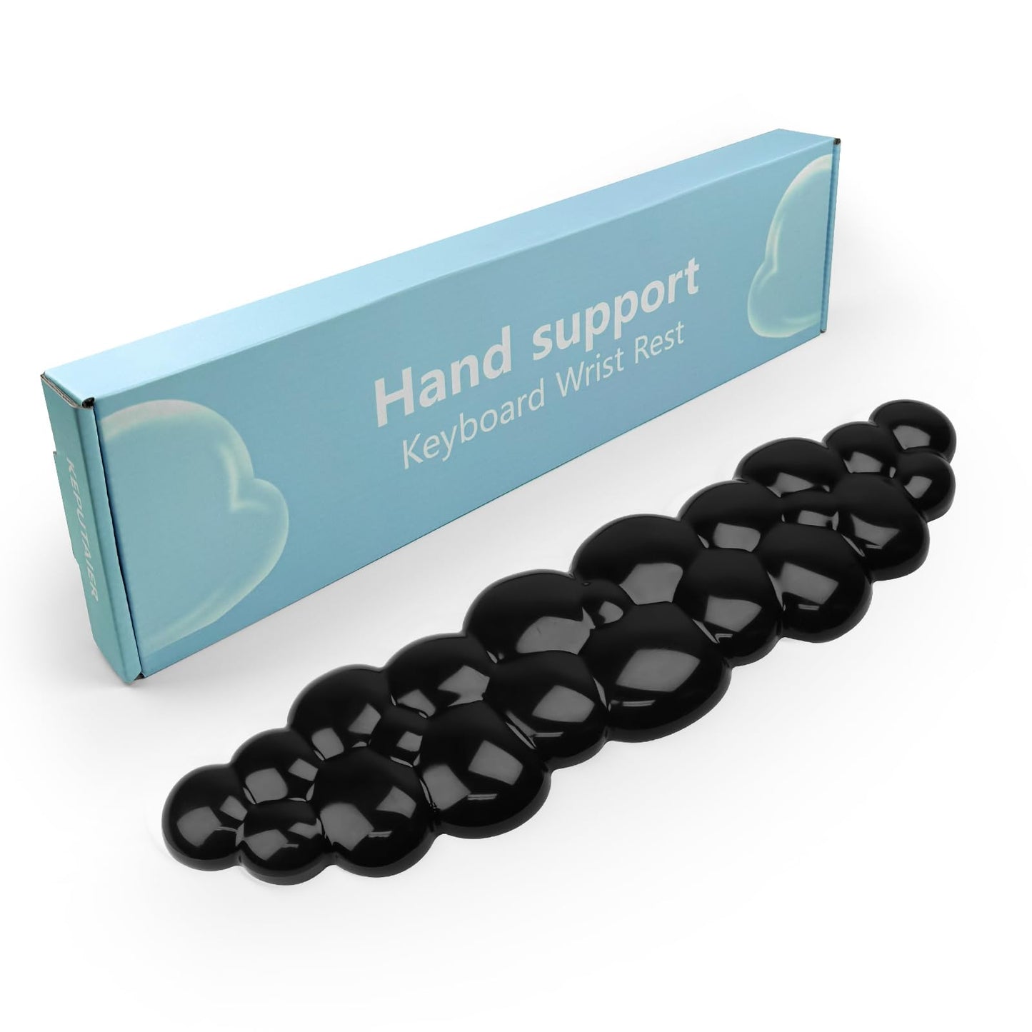 Gel Cloud Keyboard Wrist Rest, Cute Wrist Support and Arm Support Keyboard Rest for Keyboard Typing Pain Relief，Suitable for Office/Computer/Laptop/Gaming（Keyboard Wrist Rest Black ）