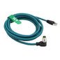 Ethernet GigE M12 8 Pin X-Code RJ45 CAT-7e Cable for Cognex in Sight 7000 gen2 9000 2000 Data Man 260 380 470 Camera Sensor Reader, Right Angle 8P (15m)