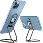 A-LuGei 𝗙𝗼𝗹𝗱𝗮𝗯𝗹𝗲 & 𝗔𝗱𝗷𝘂𝘀𝘁𝗮𝗯𝗹𝗲 Phone Kickstand Ring Holder, Magnetic Cell Phone Grips, Phone Stand for Desk, Adhesive Phone Holder for Hand, 360° Rotation Ring for Back of iPhone Case