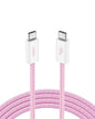 Belkin USB C to USB C Cable, 6.6ft, 60W - Type C Charger, iPhone Charger Cord, Soft, Braided, Flexible for iPhone 16, Galaxy S25, Pixel 9, Airpods, iPad Pro, Tablet & More, Travel Essentials - Pink