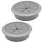 Desk Grommet 3-1/8" (80 mm), Desk Hole Cover for Cables Dark Grey, Cable Grommet ABS Plastic, Desk Hole Grommet for Office and Home Table Cable, Detachable & Flexible Cable Cord Organizer-2 Pcs