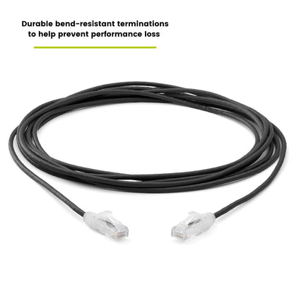 TRUECABLE Cat6 Component Rated Patch Cable, Unshielded (U/UTP), 14ft, Black, 28AWG Stranded Pure Copper, Snagless 10G High-Speed Ethernet Cable, PoE++ 4PPoE 100W, UL Listed, RoHS-3, 1 Pack
