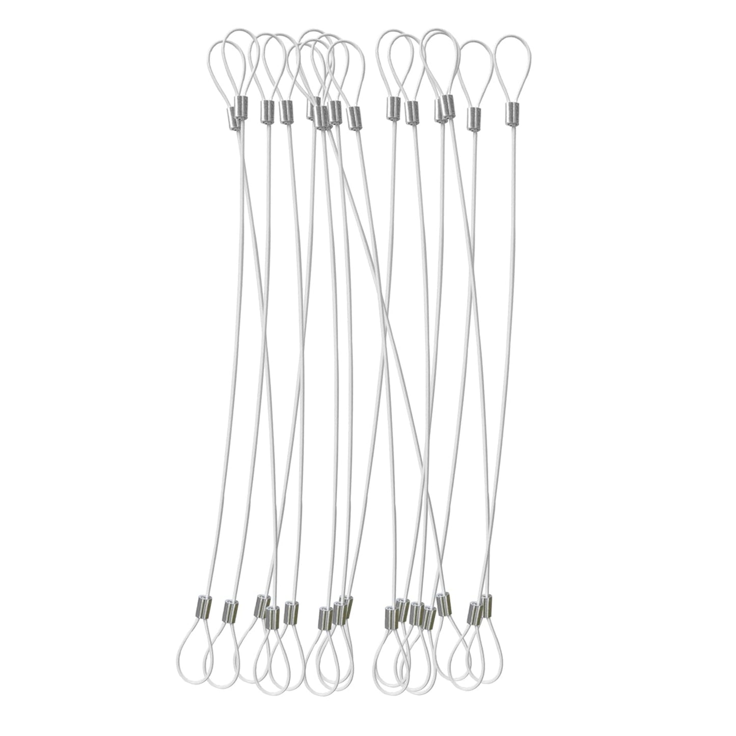 Ciyebst Cable Tethers 15 Pack with Crimping Tool (12 Inches, White), Adjustable Security Cable Look, Universal DIY Adapter Tethering Ties Kit for Computer Cord, Pre-Assembled, Tamper-Resistant