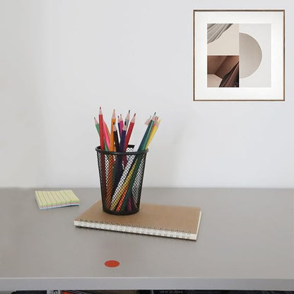 Desk Pencil Pen Holder, Wire Mesh Pen Cup Holder for Desk Organizer and Office Desk Accessories (3 Pack)