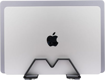 Adjustable Dual Vertical Laptop Stand - Supports 2 Devices Holder, Fit for All Laptops(10-30mm Thickness) - Fashion Design, Adjustable Width, Anti-Slip & Scratch-Resistant, Patented Design