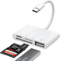 USB-C to SD Card Reader for iPhone iPad with USB OTG Camera Adapter, 4 in 1 Camera Connection Kit, iPhone Adapter with Fast Charging Port, for iPad,iPhone 16 15Pro Max, MacBook Pro/Air, Samsung