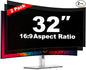 32 Inch Computer Privacy Screen Shield [2 Pack] for 16:9 Widescreen Desktop Monitor - Anti-Glare Blue Light Privacy Filter and Anti Spy Privacy Screen Protector Film
