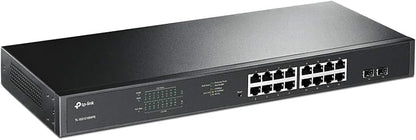 TP-Link TL-SG1218MPE 16 Port Gigabit Switch Easy Smart Managed 16 PoE+ @250W, 2 non-PoE ports, 2 combo SFP slots 3 Year Manufacturer Warranty QoS, Vlan, IGMP & LAG, Free Expert Help