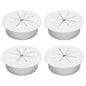 Desk Grommet 2-1/16" (53 mm), Desk Hole Cover for Cables White, Cable Grommet ABS Plastic, Desk Hole Grommet for Office and Home Table Cable, Detachable & Flexible Cable Cord Organizer-4 Pcs