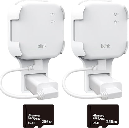 256GB MicroSD Card & Wall Mount for Blink Sync Module XR with Short Cable – Declutter, Save Space, and Effortlessly Enhance Security(2 Pack)