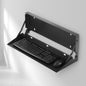 Otoolling 2 Pcs 24 Inch Keyboard Wall Mount Foldable Fits Standard Computer Keyboard Mouse Stand Tray Organizer for Small Offices Apartments, Easy Installation with 4 Screws (Black)