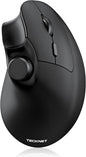 TECKNET Ergonomic Mouse, Rechargeable Wireless Bluetooth Mouse (BT 5.0/5.0+2.4G), Vertical Mouse with Volume Knob, Quiet Clicks, Cordless Mice 6 Adjustable DPI with USB A Receiver, Wide Compatibility