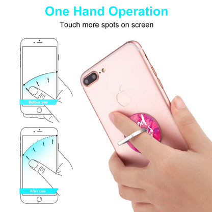 Bonoma Phone Ring Holder, 3 Pack Good Vibes Only Universal Finger Ring Stand Grip Kickstand Compatible with Smartphones and Tablets