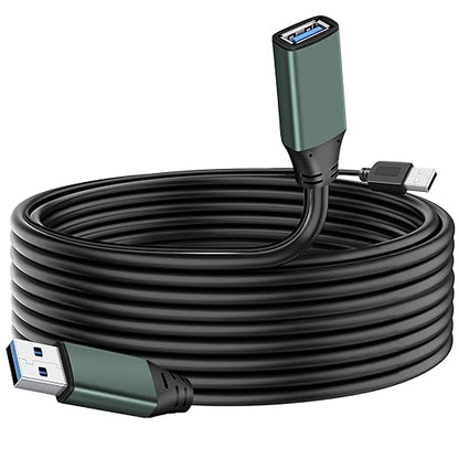 Kumiho 30FT USB 3.0 Extension Cable with Extension Chipsets Signal Booster Active Type A Male to A Female for PlayStation, Xbox, Keyboard, Mouse, USB Flash Drive, Printer, Camera and More
