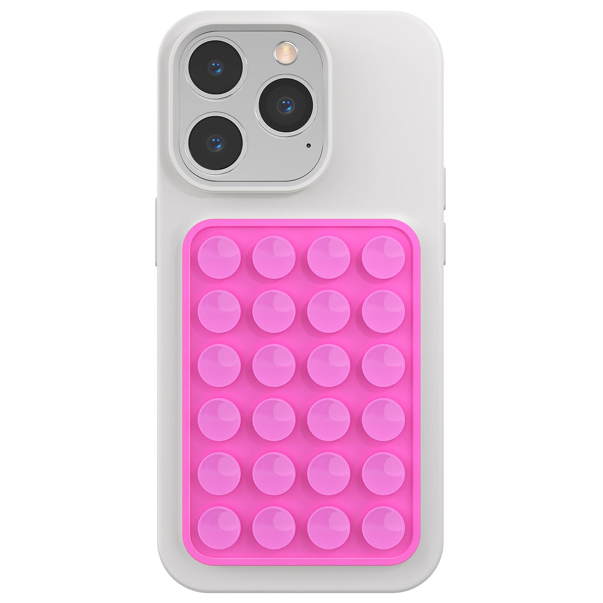 Silicone Phone Sticky Grip, Suction Phone Case Mount for iPhone and Android, Hands-Free Sticky Cell Phone Grip, Mobile Fidget Mirror Holder for Selfies and Videos