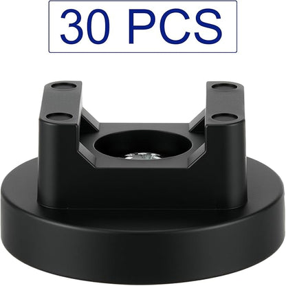 Yookeer 30 Pcs Magnetic Zip Tie Mount Base Black Magnetic Cable Clips Wire Holder Multipurpose Cable Ties Management Base Electrical Supplies for Wire (31 mm)