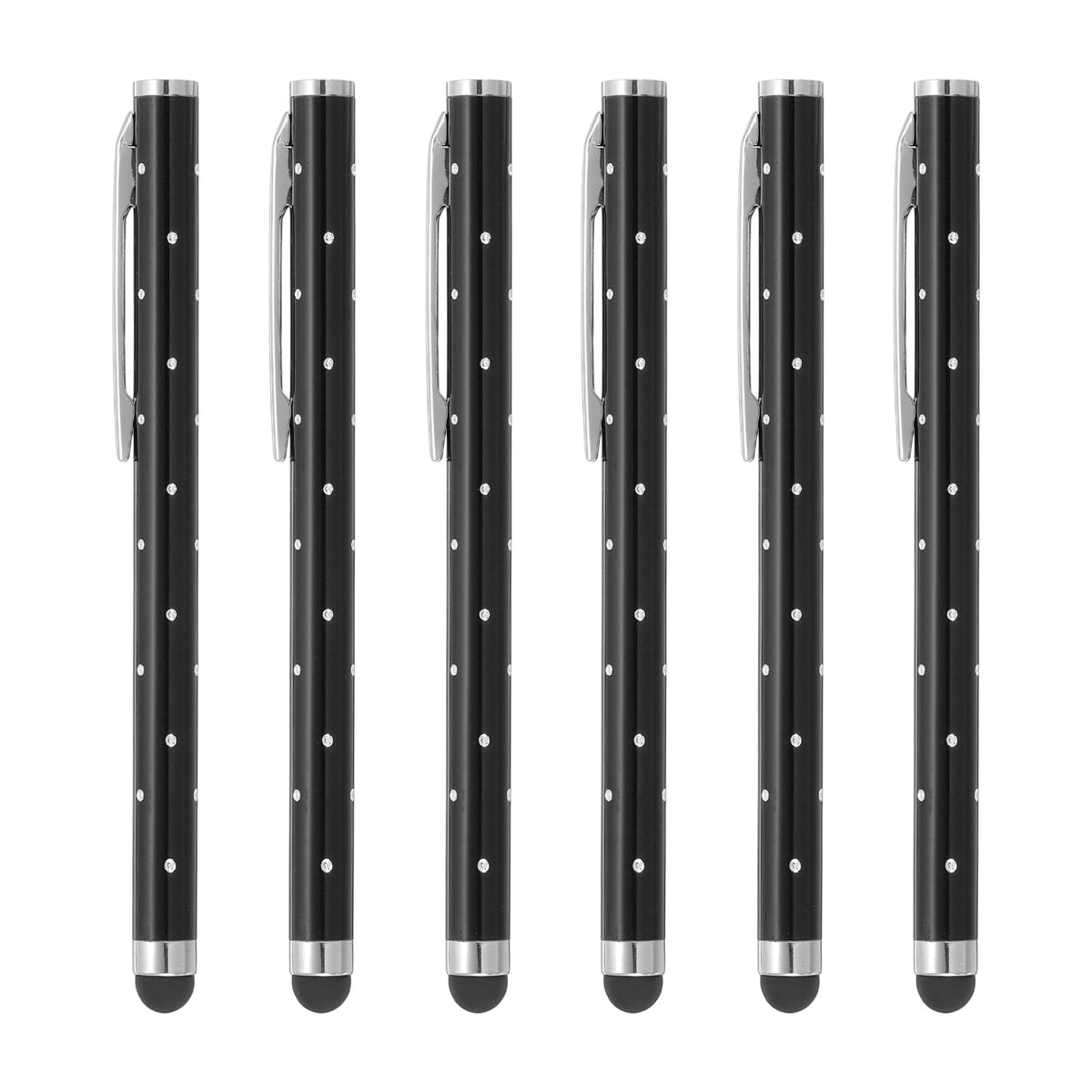 PATIKIL Stylus Pens for Touch Screens, 6 Pcs High Precision Universal Bling Stylus Crystal Metal Capacitive Pen for Touch Screen Devices Phone Tablets Laptop, Pink