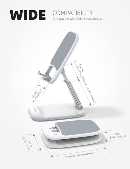 Lamicall for Mother Mom, White Phone Stand, Birthday Gifts for Father Teens Girls Boys Desk Accessories for iPhone Holder