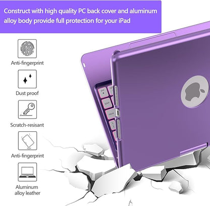 Keyboard Case for iPad 10.2 9th/8th/7th Gen - 360 Rotatable Protective Cover With Touch Keyboard, Pencil Holder for iPad 9/8/7 Generation
