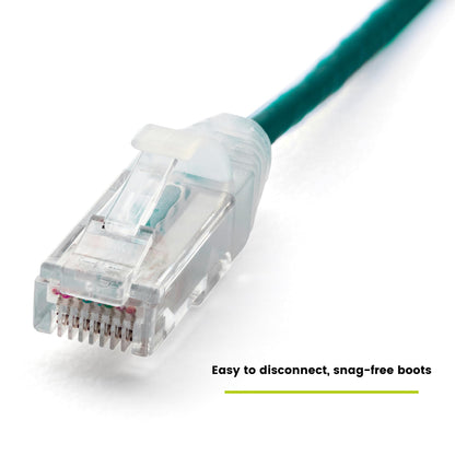 TRUECABLE Cat6 Component Rated Patch Cable, Unshielded (U/UTP), 1ft, Green, 28AWG Stranded Pure Copper, Snagless 10G High-Speed Ethernet Cable, PoE++ 4PPoE 100W, UL Listed, RoHS-3, 1 Pack
